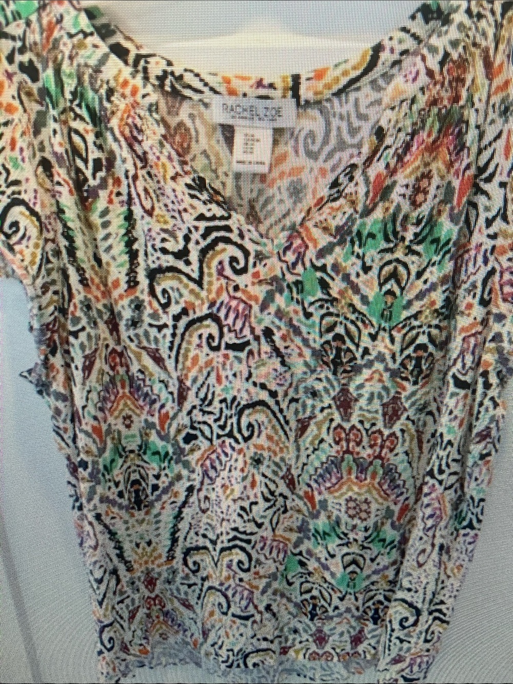 Rachel Zoe Multicolor Paisley Print Short Sleeve Top